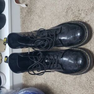 Doc Martens Air Wair Bouncing Soles Black Boots  Lace Up High Top 9